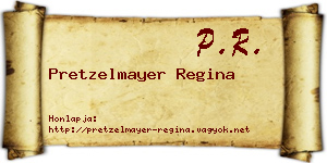 Pretzelmayer Regina névjegykártya